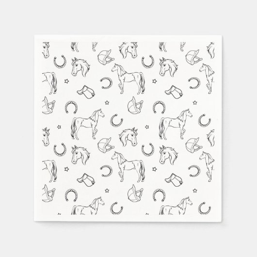 Reitmuster Serviette (Vorderseite)