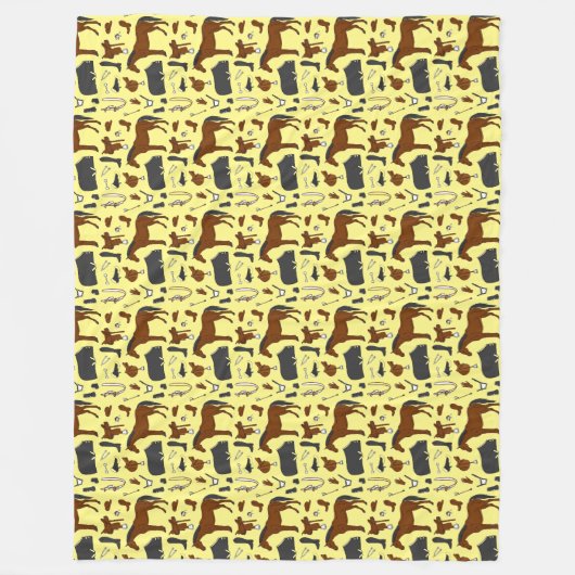 Reitmuster von Reitausrüstung Fleecedecke (Vorderseite)