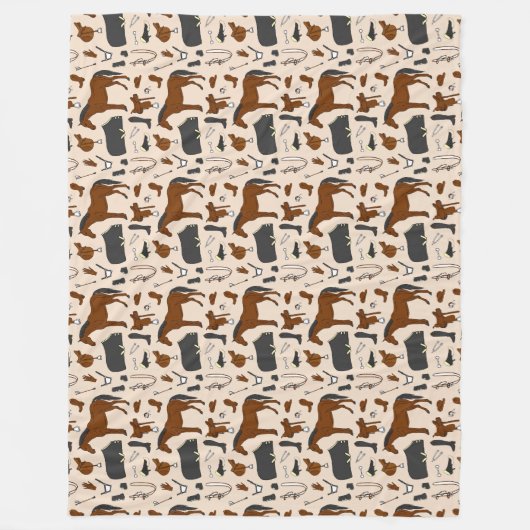 Reitmuster von Reitausrüstung Fleecedecke (Vorderseite)