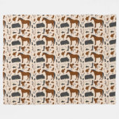 Reitmuster von Reitausrüstung Fleecedecke (Vorderseite (Horizontal))