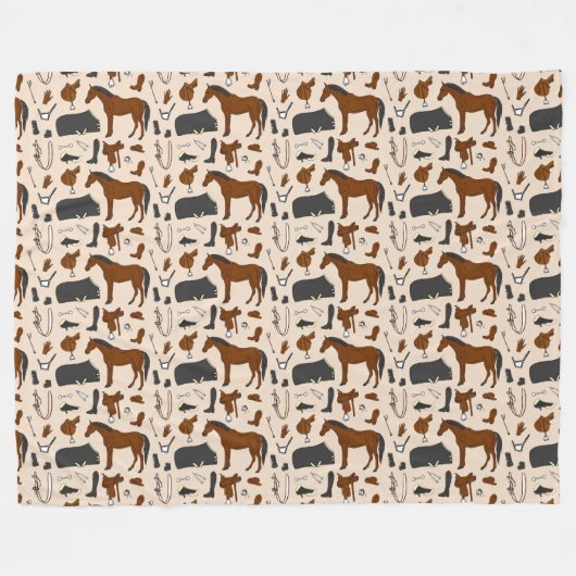 Reitmuster von Reitausrüstung Fleecedecke (Vorderseite (Horizontal))