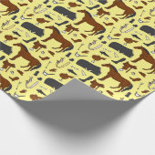 Reitmuster von Reitausrüstung Geschenkpapier (Ecke)