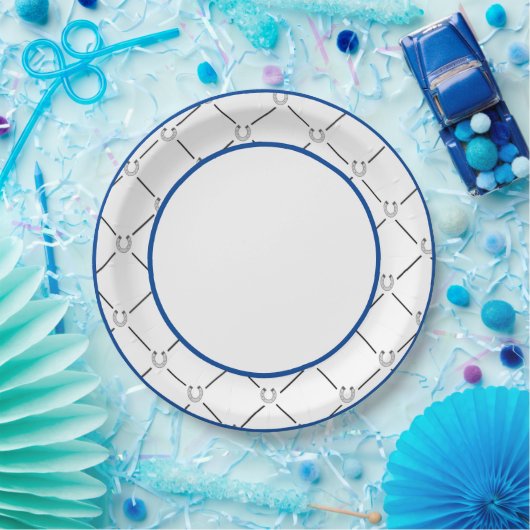 Reitpappe - Pferdeschuh Pappteller (Party)