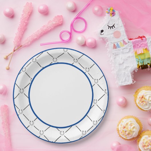 Reitpappe - Pferdeschuh Pappteller (Party)