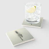 Reitpause durch Nebelkanülen Druckkunststoff Steinuntersetzer (Seitenansicht)