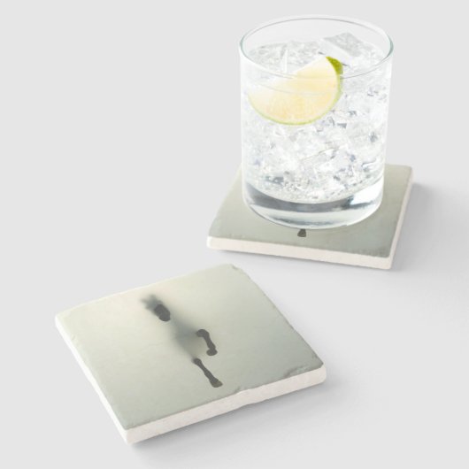 Reitpause durch Nebelkanülen Druckkunststoff Steinuntersetzer (Seitenansicht)