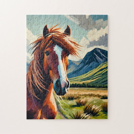 Reitpferd 250 Stück Puzzle (Vertikal)