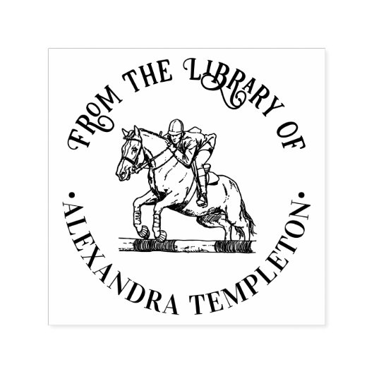 Reitpferd #2 Jump Library Book Name Permastempel (Design)