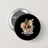 Reitpferd American Flag Cowboy Button (Vorne & Hinten)