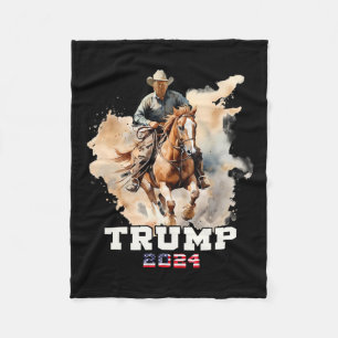 Reitpferd American Flag Cowboy Fleecedecke