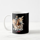 Reitpferd American Flag Cowboy Kaffeetasse (Links)