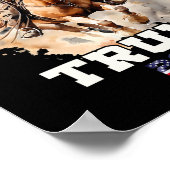 Reitpferd American Flag Cowboy Poster (Ecke)
