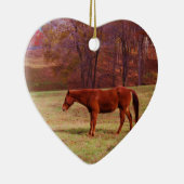 Reitpferd auf einem Grasfeld Keramikornament (Rechts)