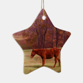 Reitpferd auf einem Grasfeld Keramikornament (Rechts)