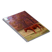 Reitpferd auf einem Grasfeld Notizblock (Rechte Seite)