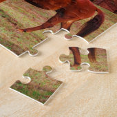 Reitpferd auf einem Grasfeld Puzzle (Seite)