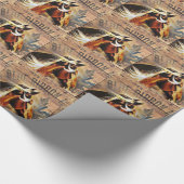 Reitpferd aus Western Geschenkpapier (Ecke)