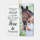 Reitpferd Bester Freund Reitpferd Foto Keramikornament (Links)