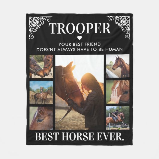 Reitpferd Bestes Pferd je Fotomaterial Fleecedecke (Vorderseite)