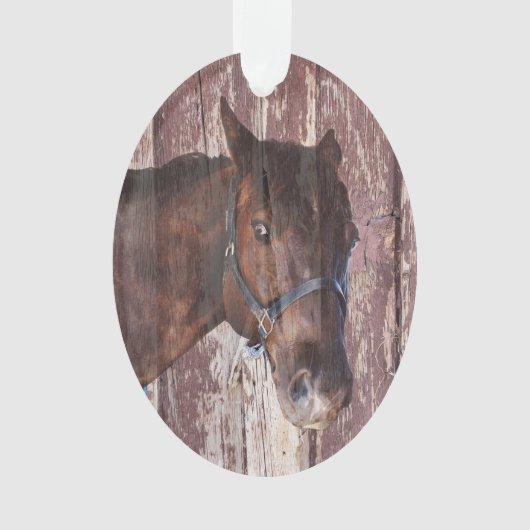 Reitpferd, das mich mit seinen Augen ansieht Ornament (Vorderseite)