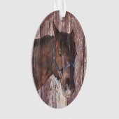 Reitpferd, das mich mit seinen Augen ansieht Ornament (Vorderseite)