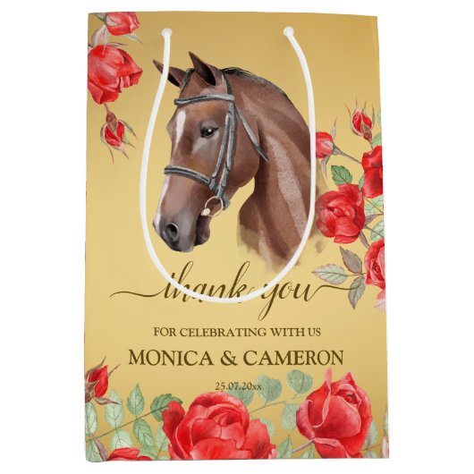 Reitpferd Derby Party Mittlere Geschenktüte (Vorderseite)