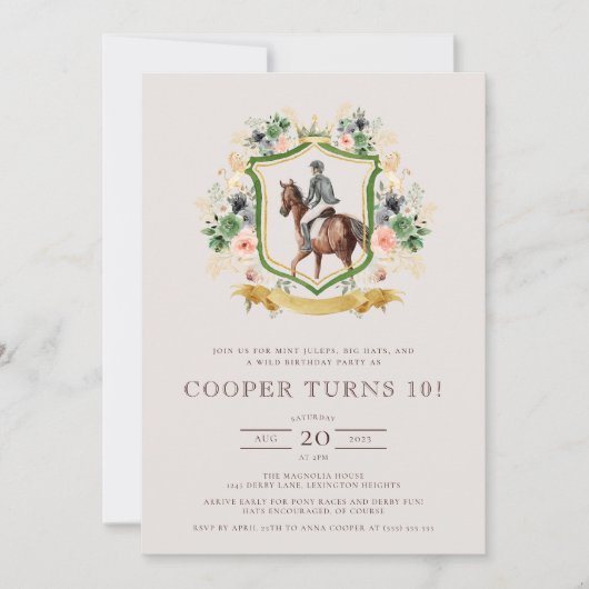 Reitpferd Einladung (Vorderseite)