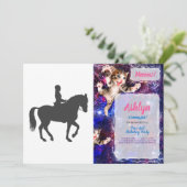 Reitpferd - Farbe wählen Einladung (Stehend Vorderseite)