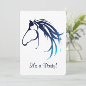 Reitpferd - Feiertag Einladung (Stehend Vorderseite)