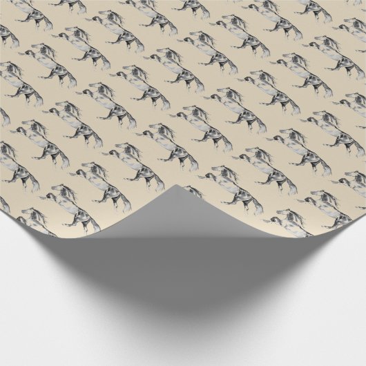 Reitpferd Geschenkpapier (Ecke)