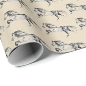 Reitpferd Geschenkpapier (Rolleneckpunkt)