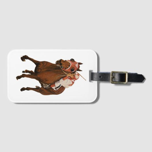 Reitpferd gewinnt Klassik Gepäckanhänger (Vorderseite (Horizontal))