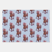 Reitpferd gewinnt Race Wrapping Paper Geschenkpapier Set (Vorderseite 2)