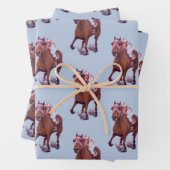 Reitpferd gewinnt Race Wrapping Paper Geschenkpapier Set (Beispiel)
