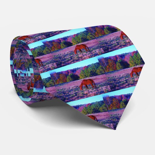 Reitpferd im Lila Gras Krawatte (Gerollt)