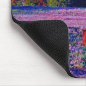 Reitpferd im Lila Gras Mousepad (Ecke)