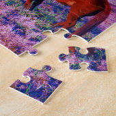 Reitpferd im Lila Gras Puzzle (Seite)