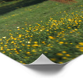 Reitpferd in Blume Poster (Ecke)