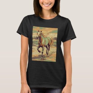 Reitpferd in der Natur Reitsport Art T-Shirt