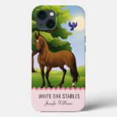 Reitpferd in einer Weide Case Mate iPhone (Rückseite)
