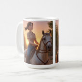 Reitpferd Kaffeetasse (Vorderseite Links)