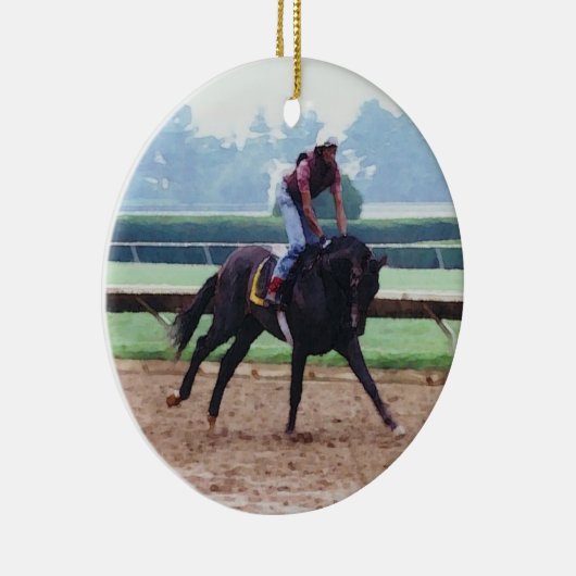 Reitpferd Keramik Ornament (Rechts)