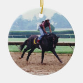 Reitpferd Keramik Ornament (Vorne)