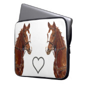 Reitpferd Laptopschutzhülle (Vorderseite Links)