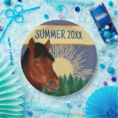 Reitpferd Lover Brown Pappteller (Party)