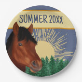 Reitpferd Lover Brown Pappteller (Vorderseite)