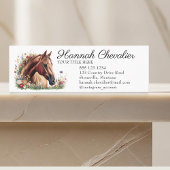 Reitpferd mit Wildblume Mini Visitenkarte