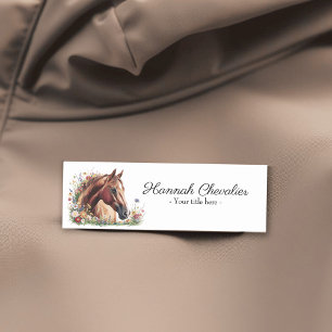 Reitpferd mit Wildblume Namensschild