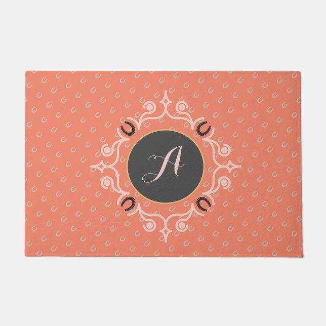 Reitpferd Monogram Fußmatte (Vorderseite)