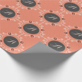 Reitpferd Monogram Geschenkpapier (Ecke)